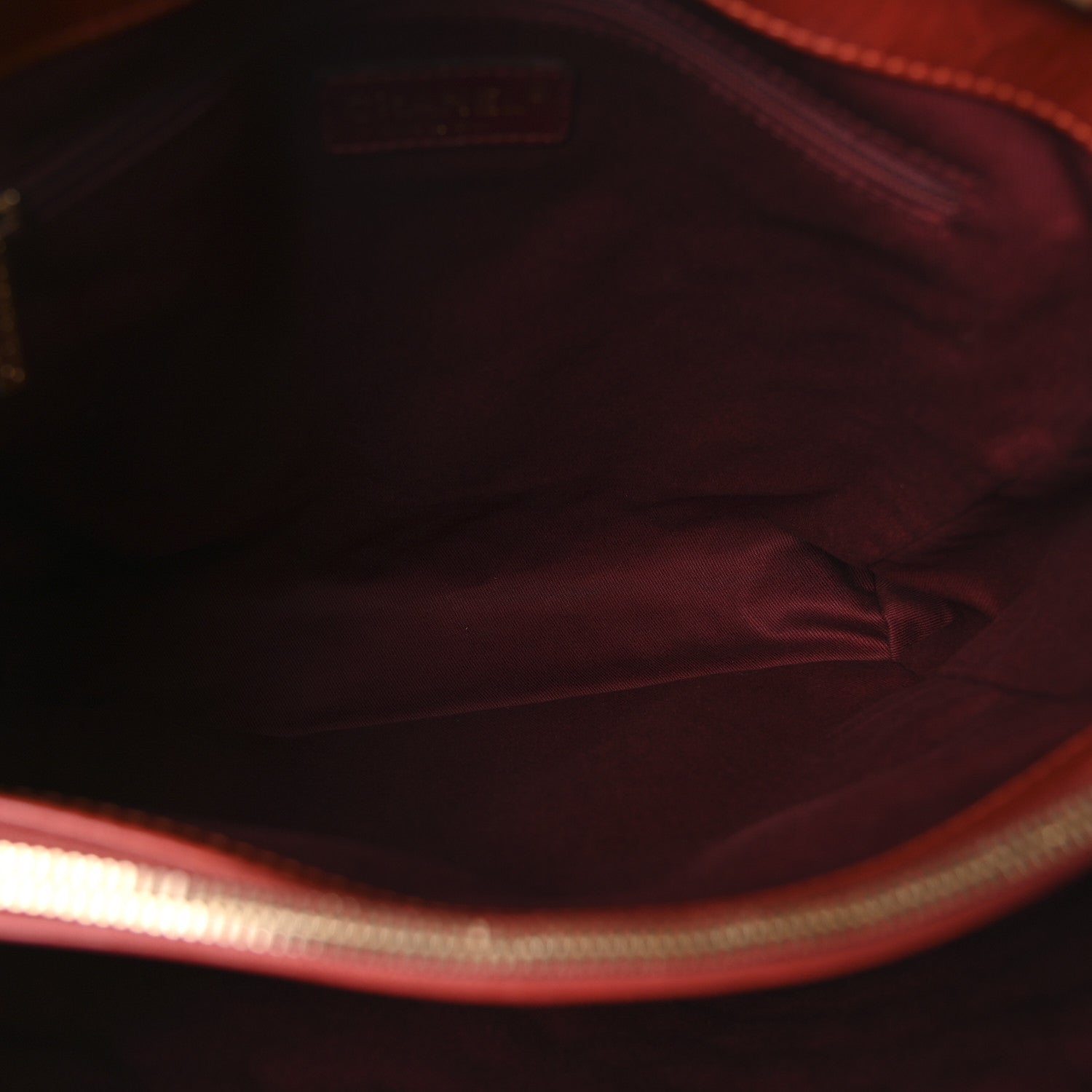 Chanel Lambskin Quilted Medium New Bubble North South Tote Red 5 of 10