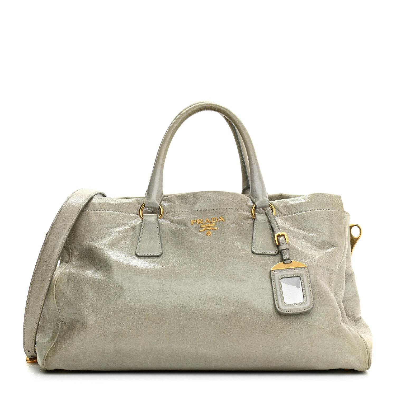 Prada Glace Calfskin Satchel Argilla 2 of 24
