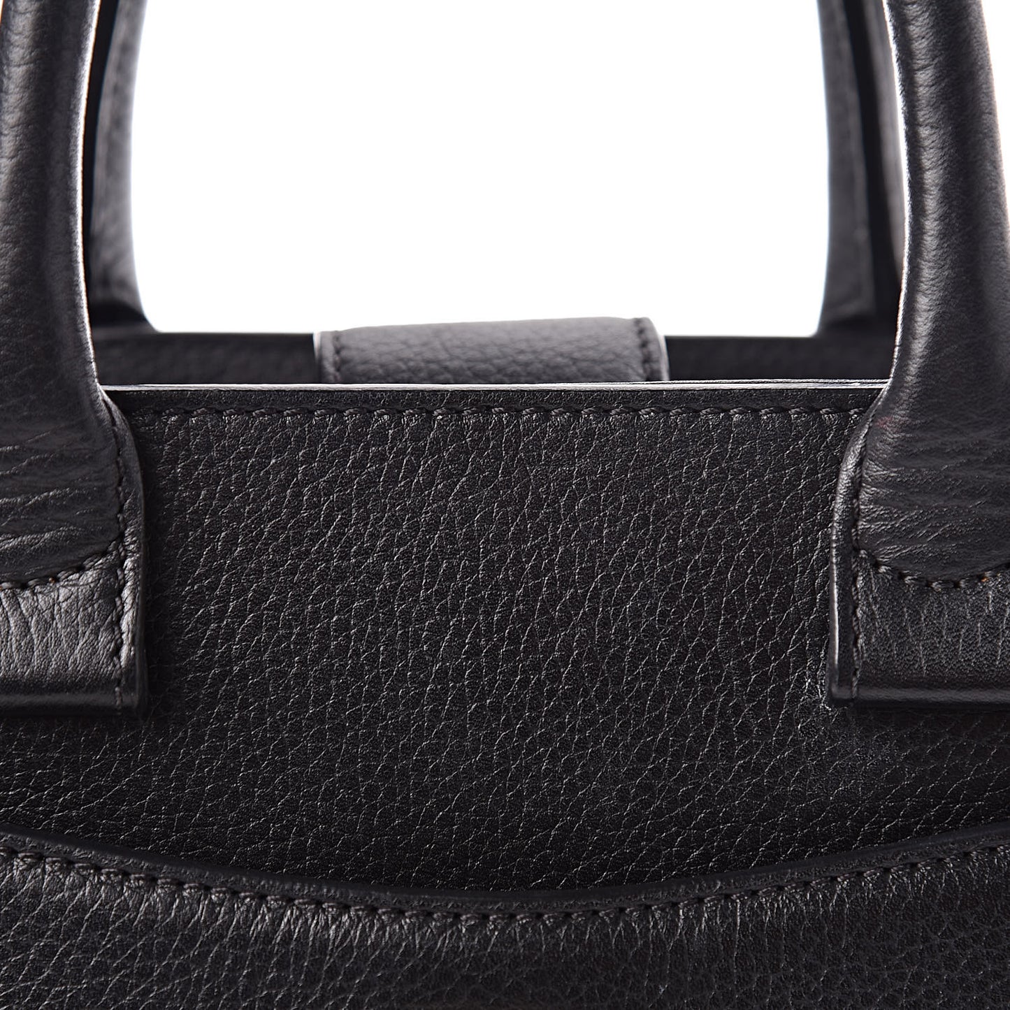 Grained Calfskin Mini Neo Executive Shopper Tote Black