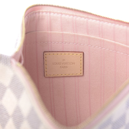 Louis Vuitton Damier Azur Neverfull MM GM Pochette Rose Ballerine 6 of 8