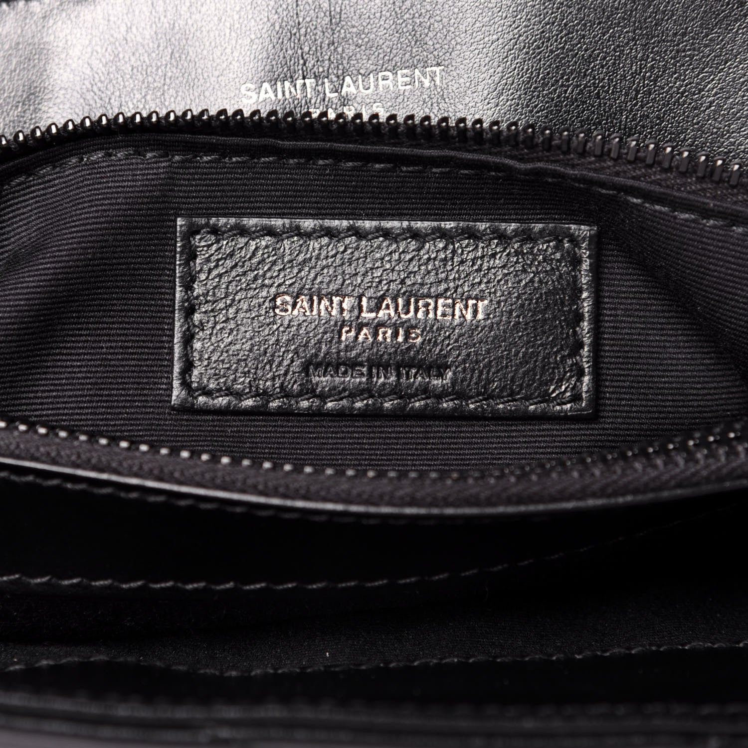 Saint Laurent Calfskin Y Quilted Monogram Medium Loulou Chain Satchel Black 6 of 9