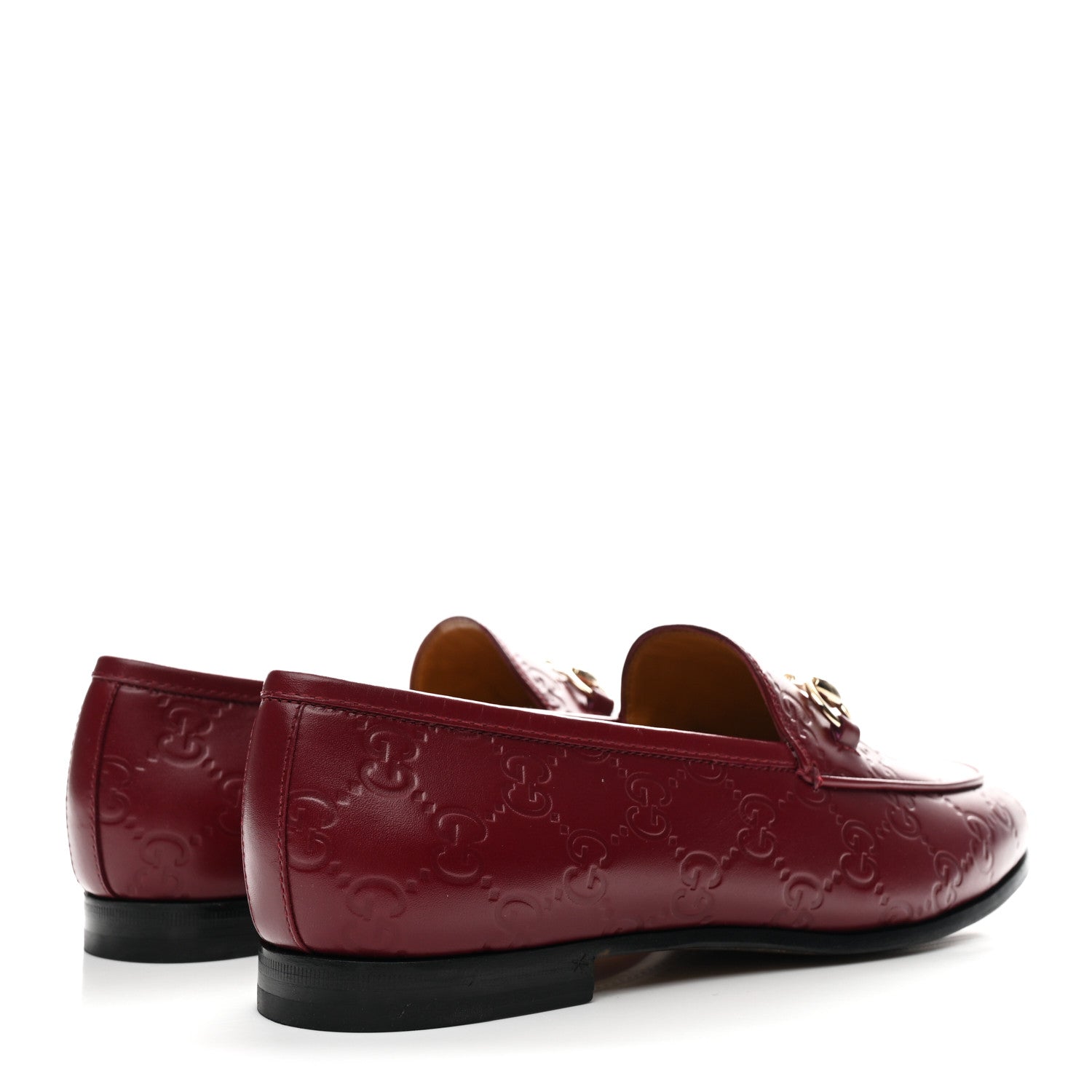 Gucci Guccissima Womens Jordaan Loafers 37.5 Rosso Ancora 5 of 11