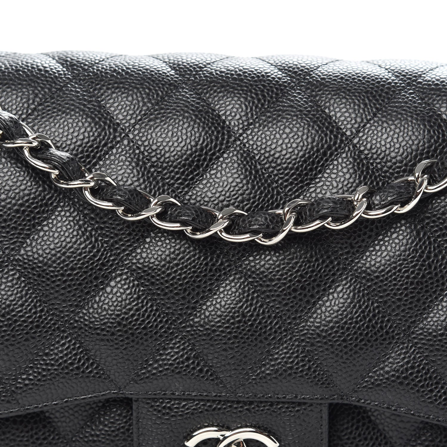 Chanel Caviar Quilted Jumbo Double Flap Black 9 of 12
