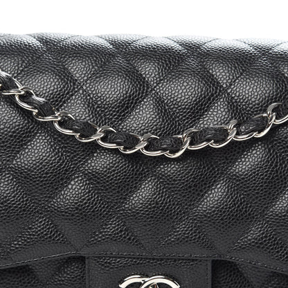 Chanel Caviar Quilted Jumbo Double Flap Black 9 of 12