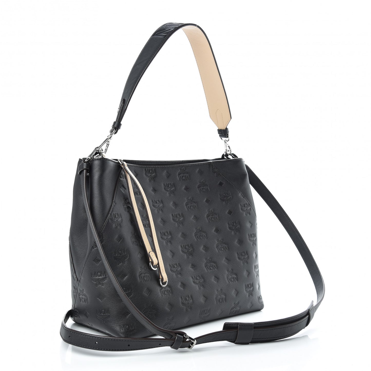 Calfskin Ottomar Monogram Medium Klara Hobo Black