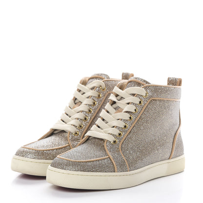 Christian Louboutin Glitter Rantus Orlato Sneakers 36.5 Gold Beige 3 of 10