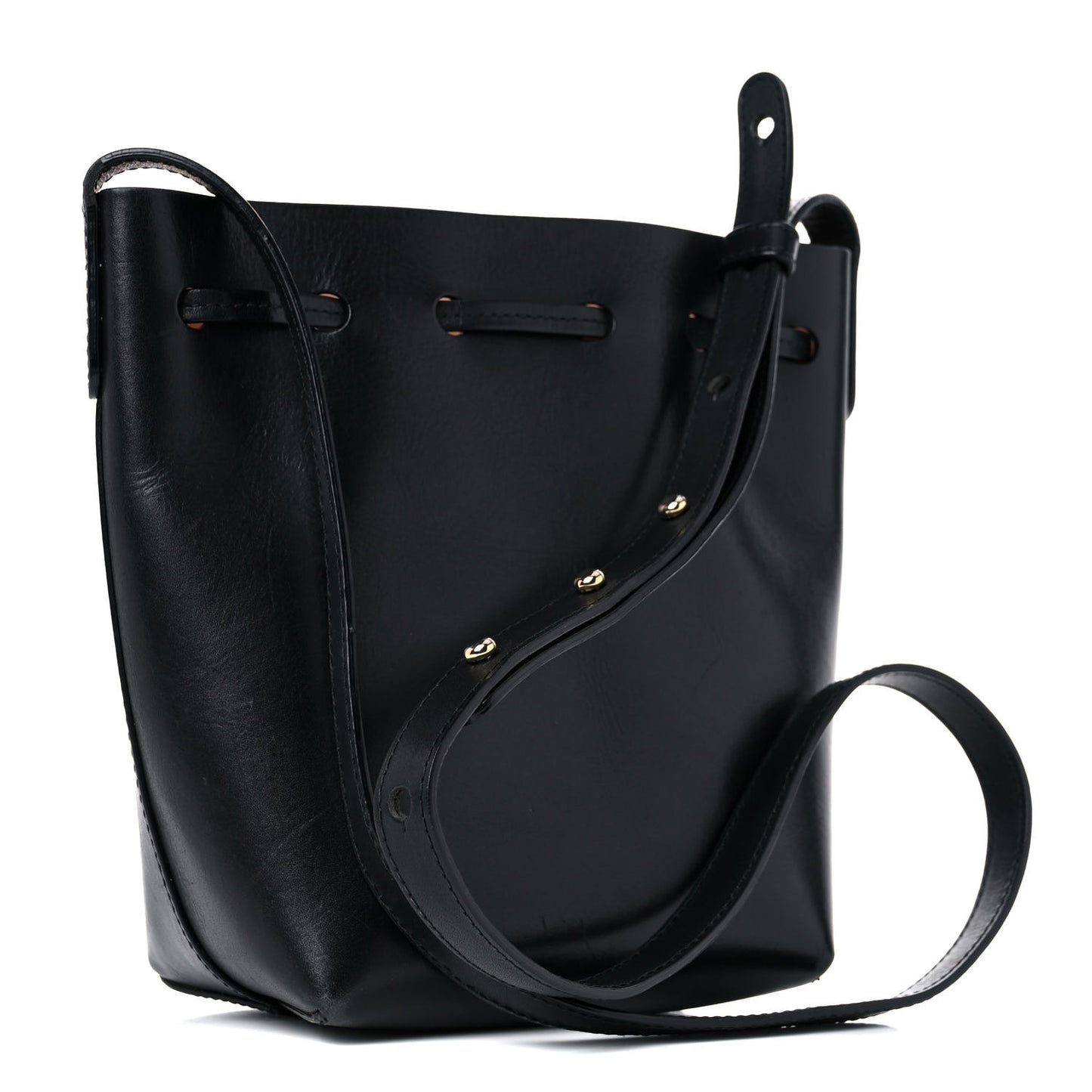Calfskin Mini Bucket Bag Black Ballerina