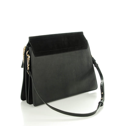 Chloe Suede Calfskin Medium Faye Shoulder Bag Black 3 of 7