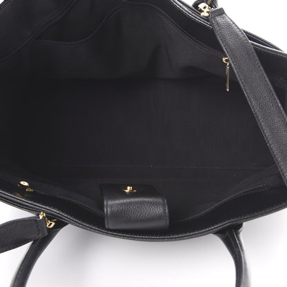 Chanel Calfskin Cerf Executive Shopper Tote Black 5 of 13
