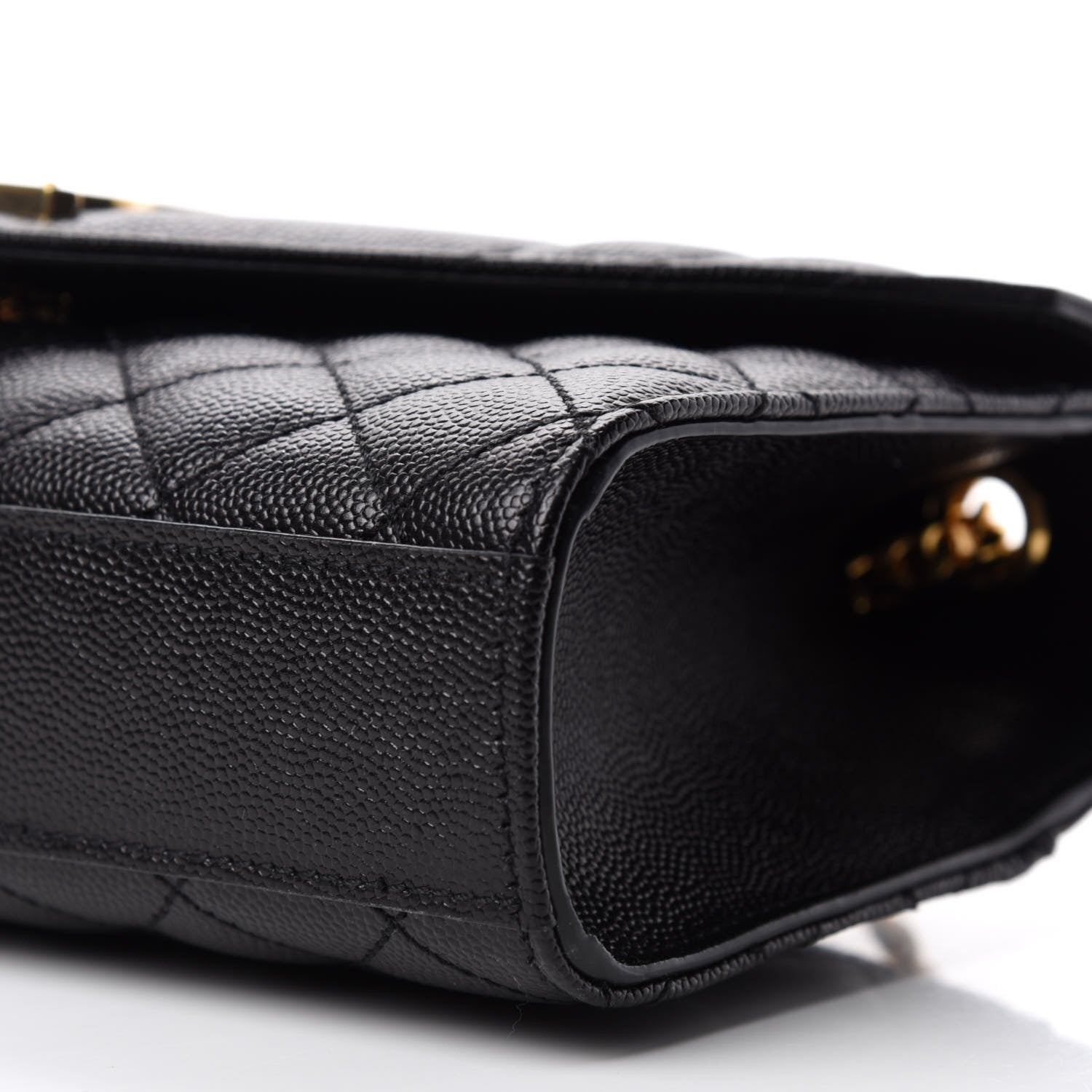 Saint Laurent Grain De Poudre Textured Mixed Matelasse Triquilt Small Monogram Satchel Black 7 of 10