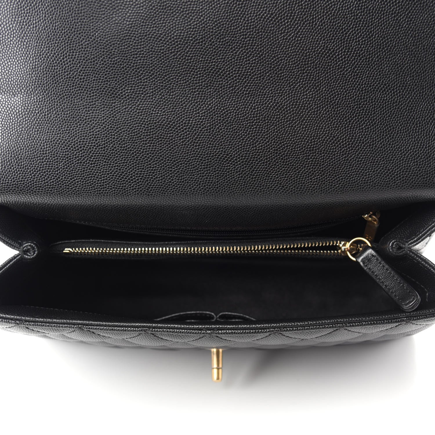 Chanel Caviar Lizard Quilted Small Coco Handle Flap Black 5 of 10