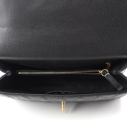 Chanel Caviar Lizard Quilted Small Coco Handle Flap Black 5 of 10