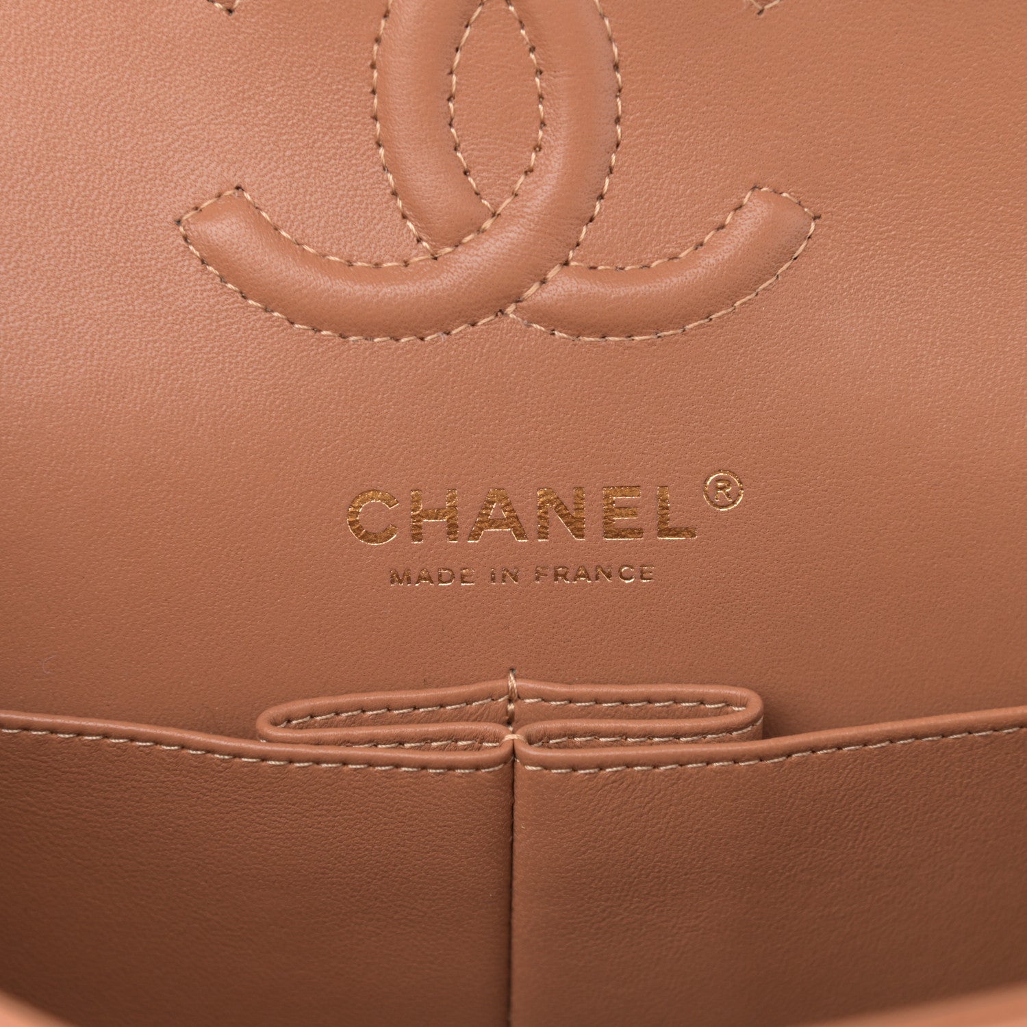 Chanel Lambskin Quilted Small Double Flap Brown 6 of 10