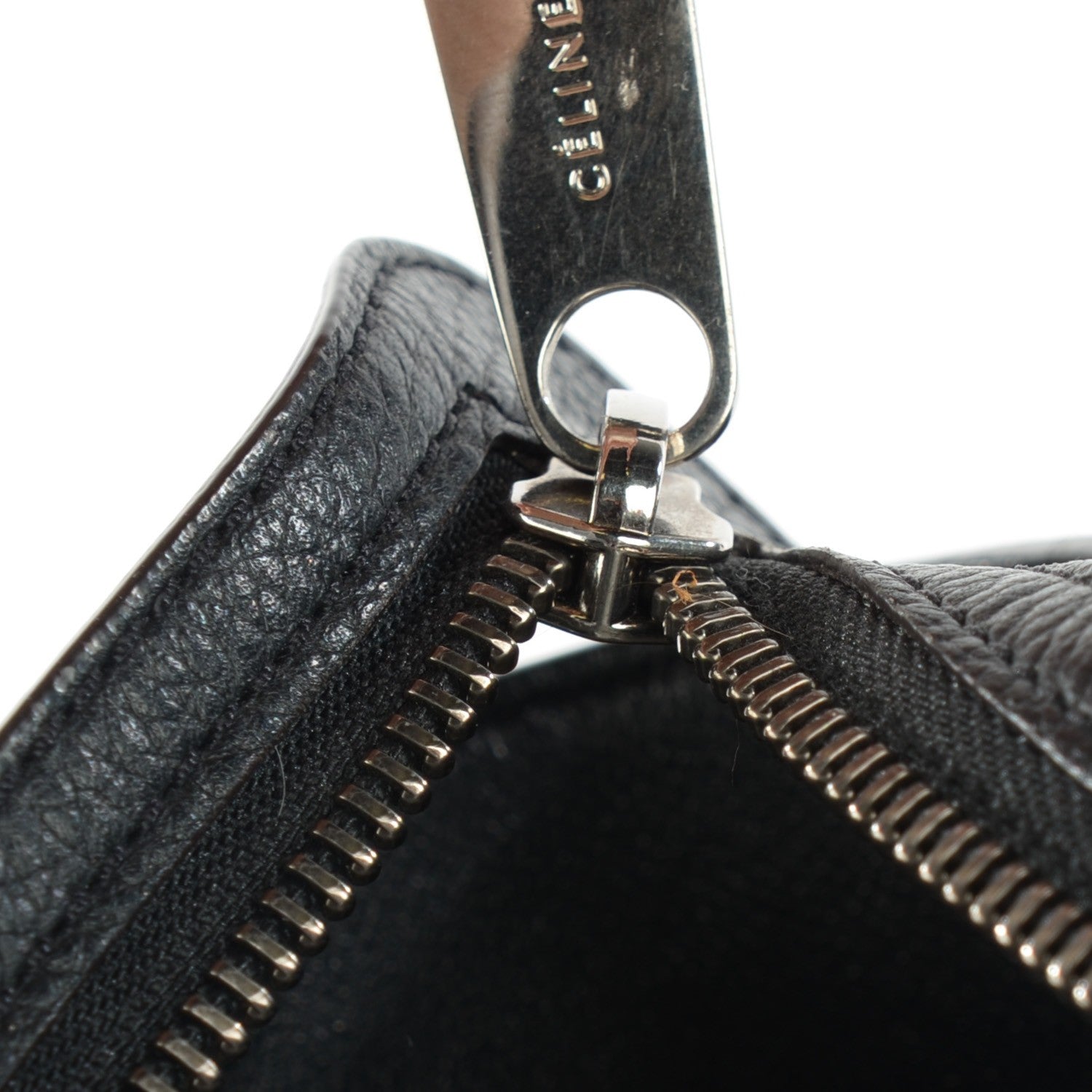 Celine Drummed Calfskin Suede Medium Trapeze Black 7 of 8