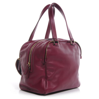 Jimmy Choo Leather S Soft Shiny Calf Justine Plum 3 of 8