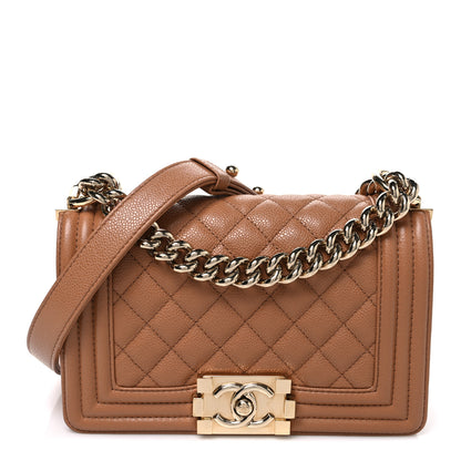 Chanel Caviar Quilted Small Boy Flap Brown 1 of 9