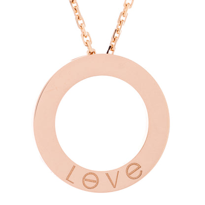 Cartier 18K Pink Gold LOVE Pendant Necklace 3 of 4