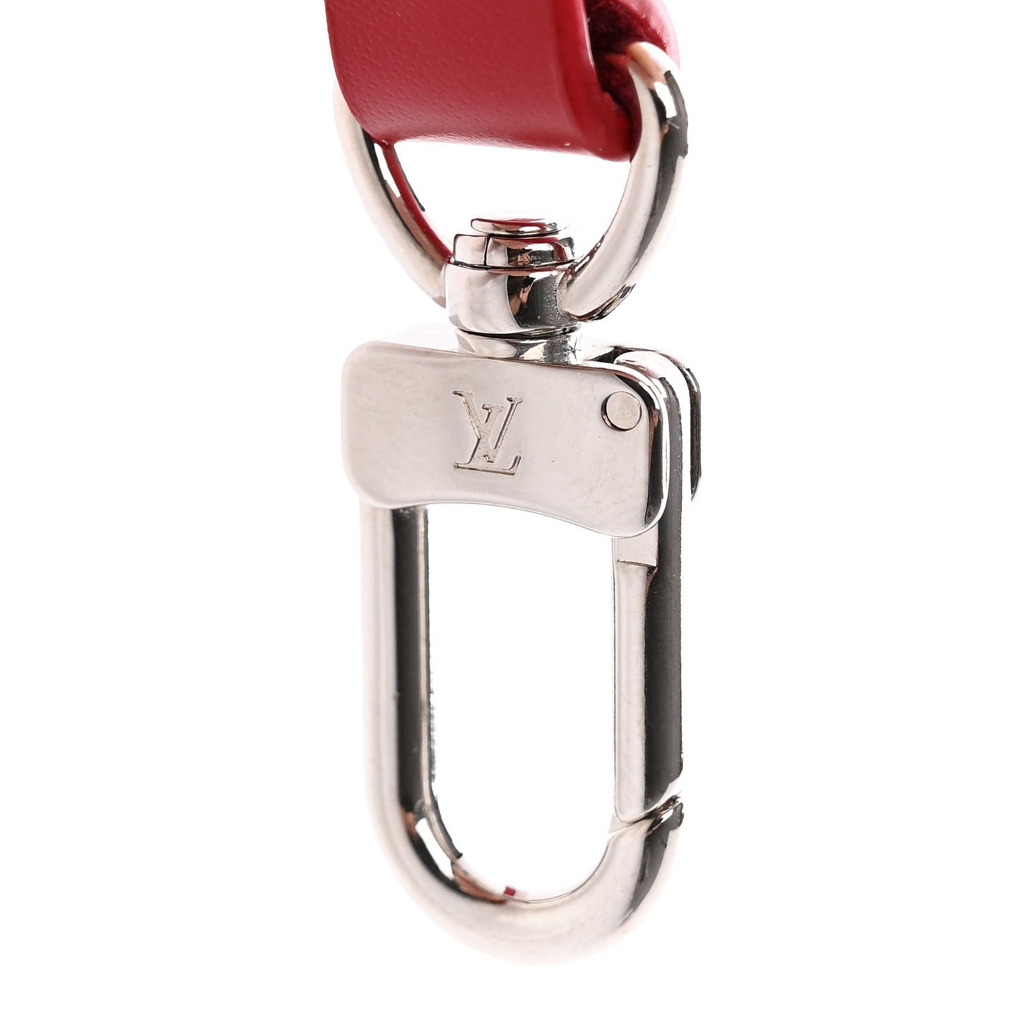 Calfskin Pochette Accessories Strap Red