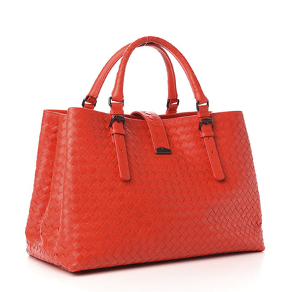 Bottega Veneta Nappa Intrecciato Medium Roma Tote Red 3 of 10