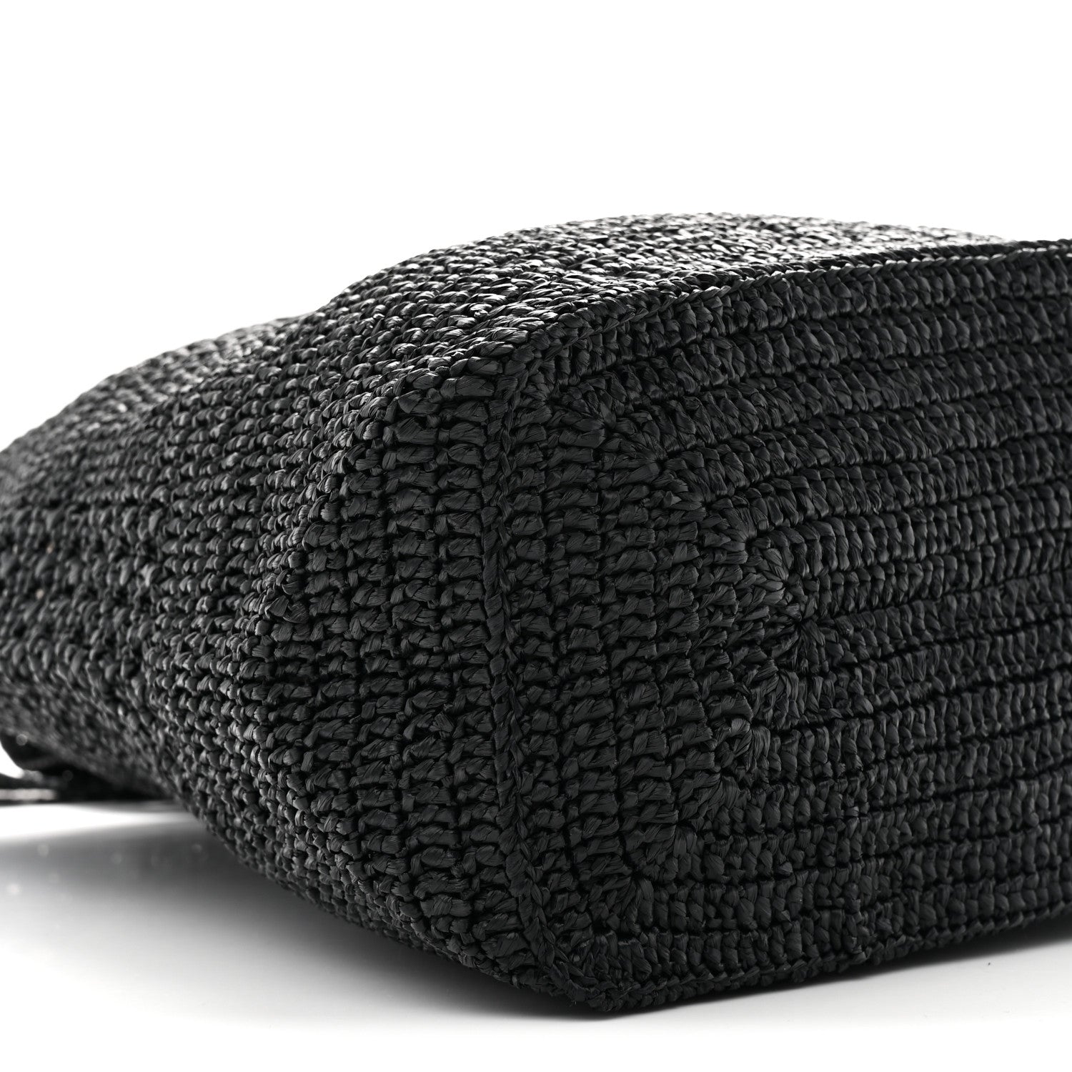 Saint Laurent Raffia Monogram Le 5 A 7 Medium Tote Black 9 of 10
