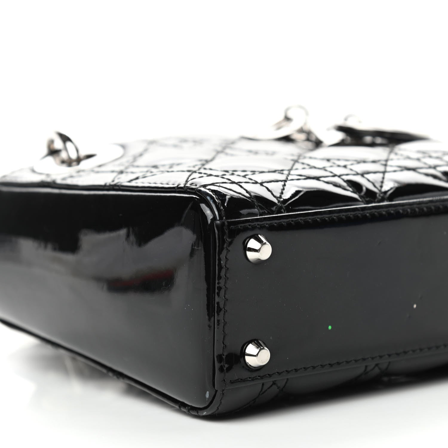 Christian Dior Patent Cannage Mini Lady Dior Black 7 of 9