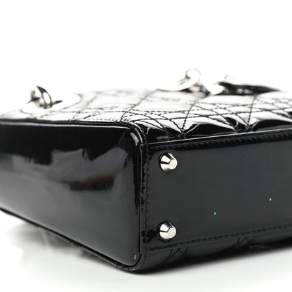 Christian Dior Patent Cannage Mini Lady Dior Black 7 of 9