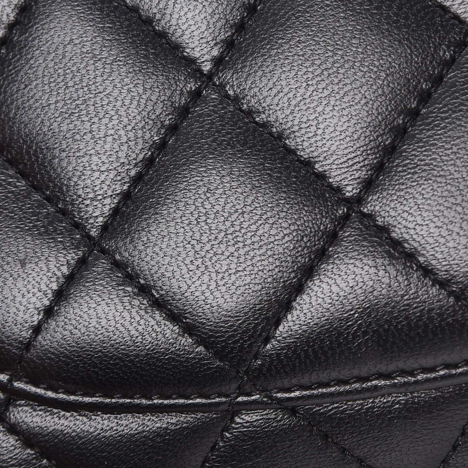 Chanel Lambskin Quilted Zipped Pocket Wallet Black 9 of 10