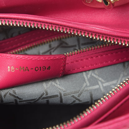 Christian Dior Lambskin Cannage Medium Lady Dior Fuchsia 7 of 17