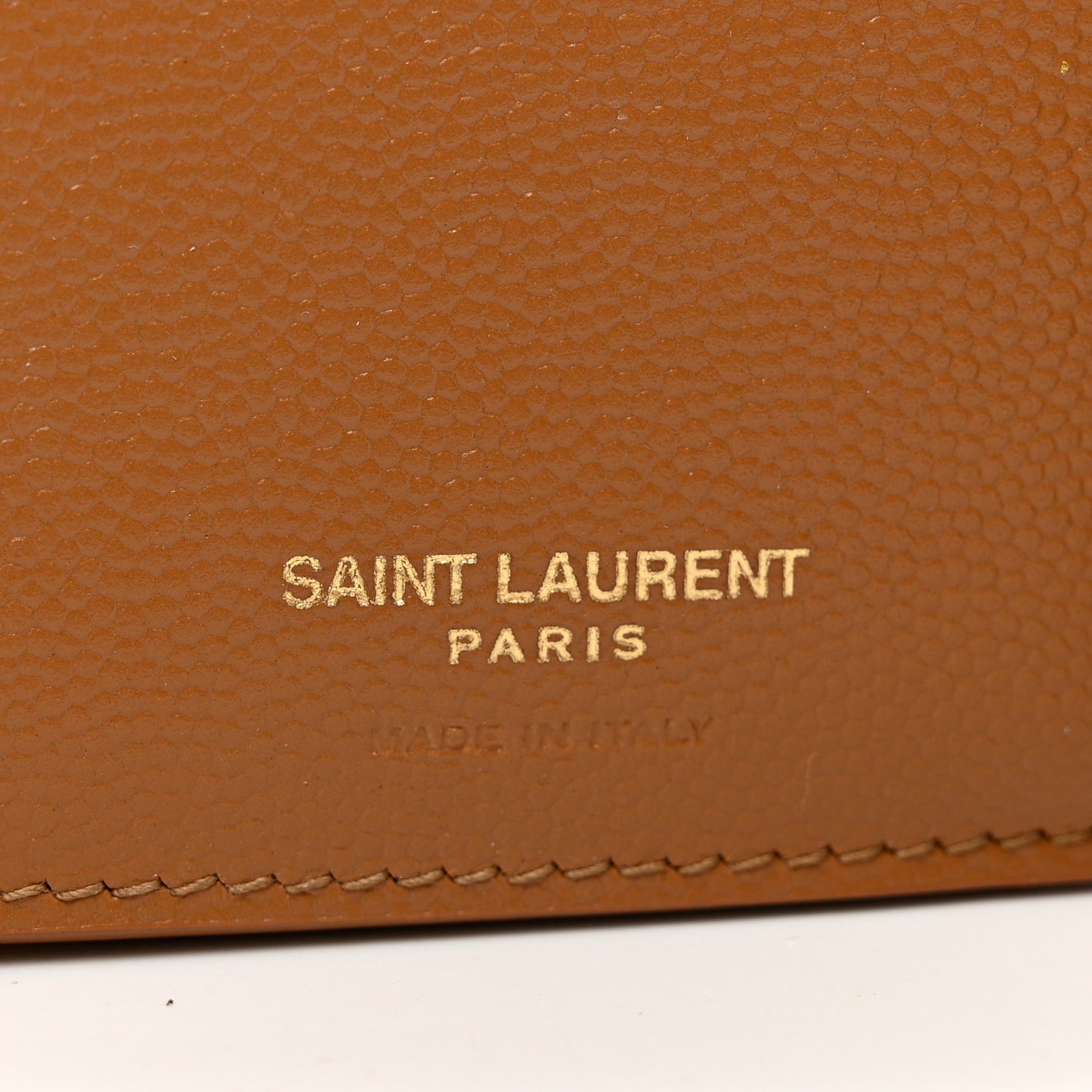 Grain De Poudre Matelasse Chevron Monogram Compact Tri Fold Wallet Natural Dark