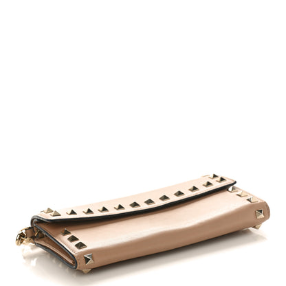 Valentino Garavani Calfskin Rockstud Wristlet Travel Wallet Soft Noisette 4 of 10