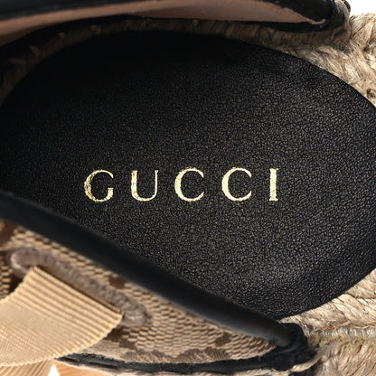 Gucci Monogram Matelasse GG Marmont Ankle Wrap Platform 35/120mm Espadrille Wedges 35.5  35.5 Beige Ebony Black Sand Storm 9 of 10