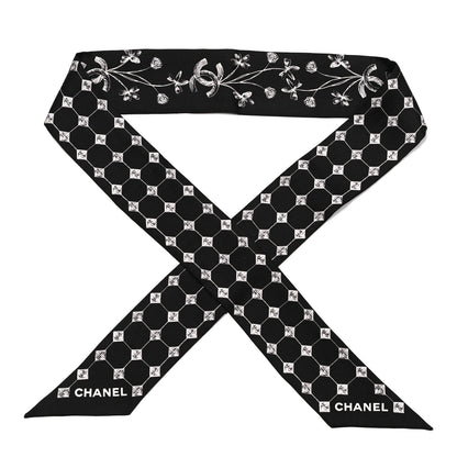 Chanel Silk CC Slim Bandeau Scarf 1 of 3