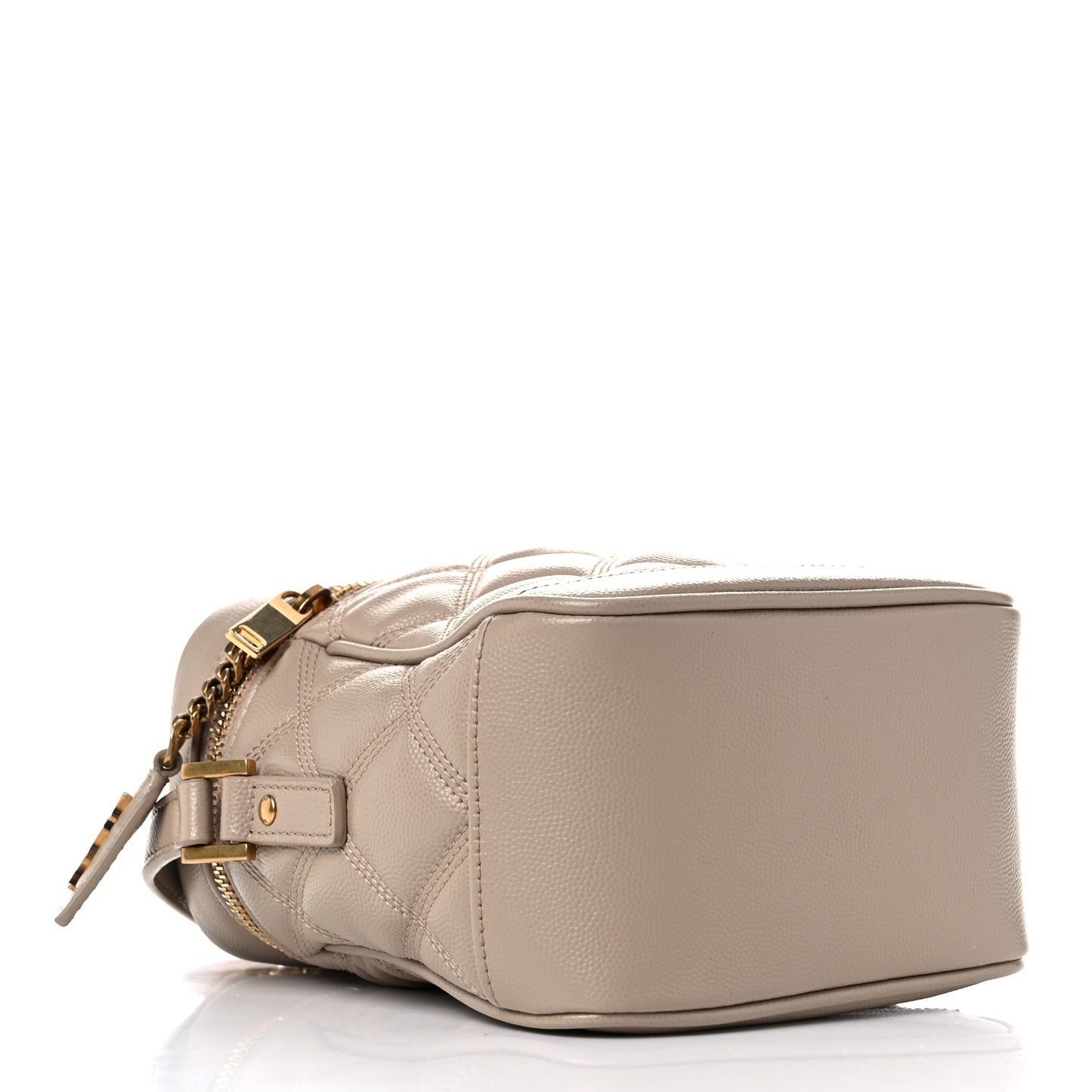 Grain de Poudre Quilted 80's Vanity Bag Dark Beige