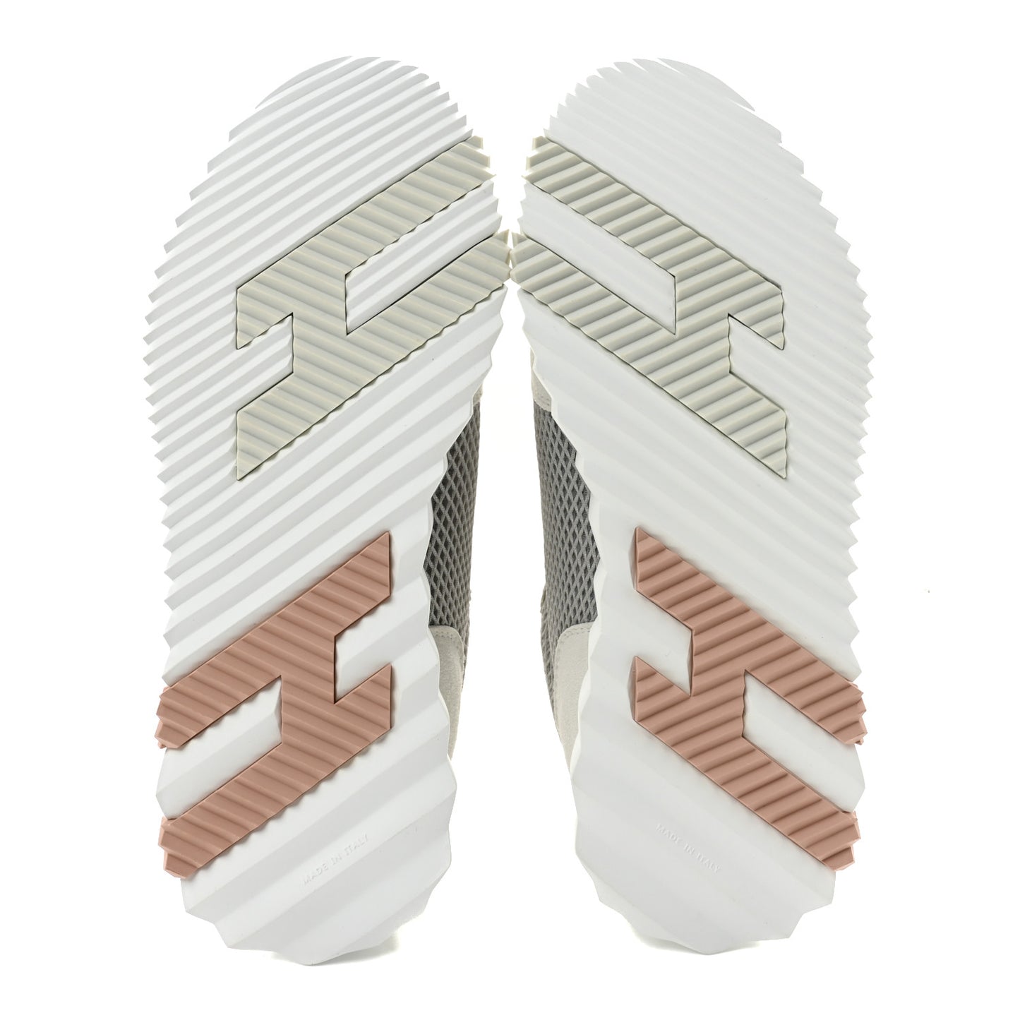Air Mesh Suede Goatskin Bouncing Sneakers 39 Gris Lulea White