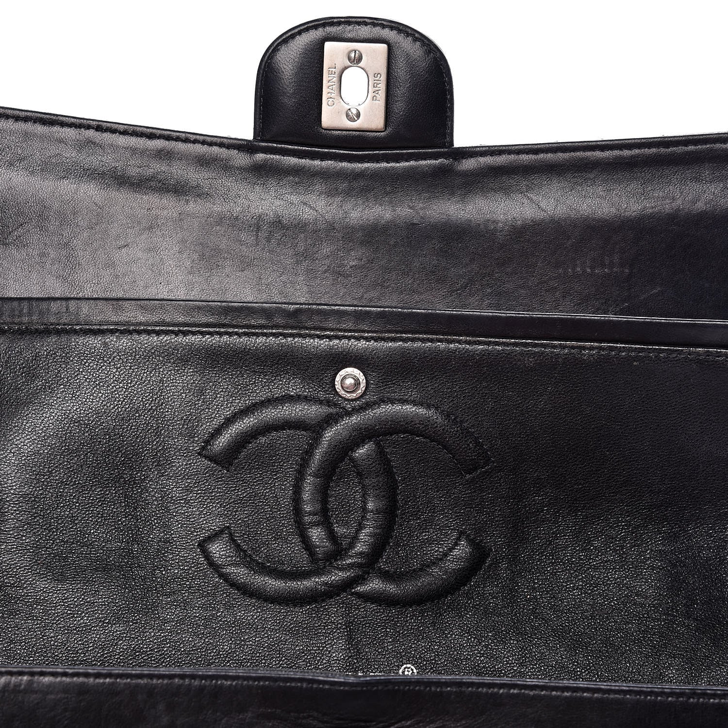 Chanel Patent Quilted Medium Double Flap Black 9 of 14