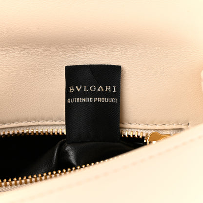 Bulgari Calfskin Matelasse Mini Serpenti Cabochon Crossbody Bag Ivory Opal 7 of 23
