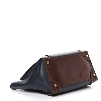 Celine Smooth Calfskin Mini Tri-Color Luggage Navy 3 of 16