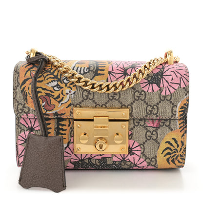 Gucci GG Supreme Monogram Bengal Small Padlock Shoulder Bag Beige Pink 1 of 12