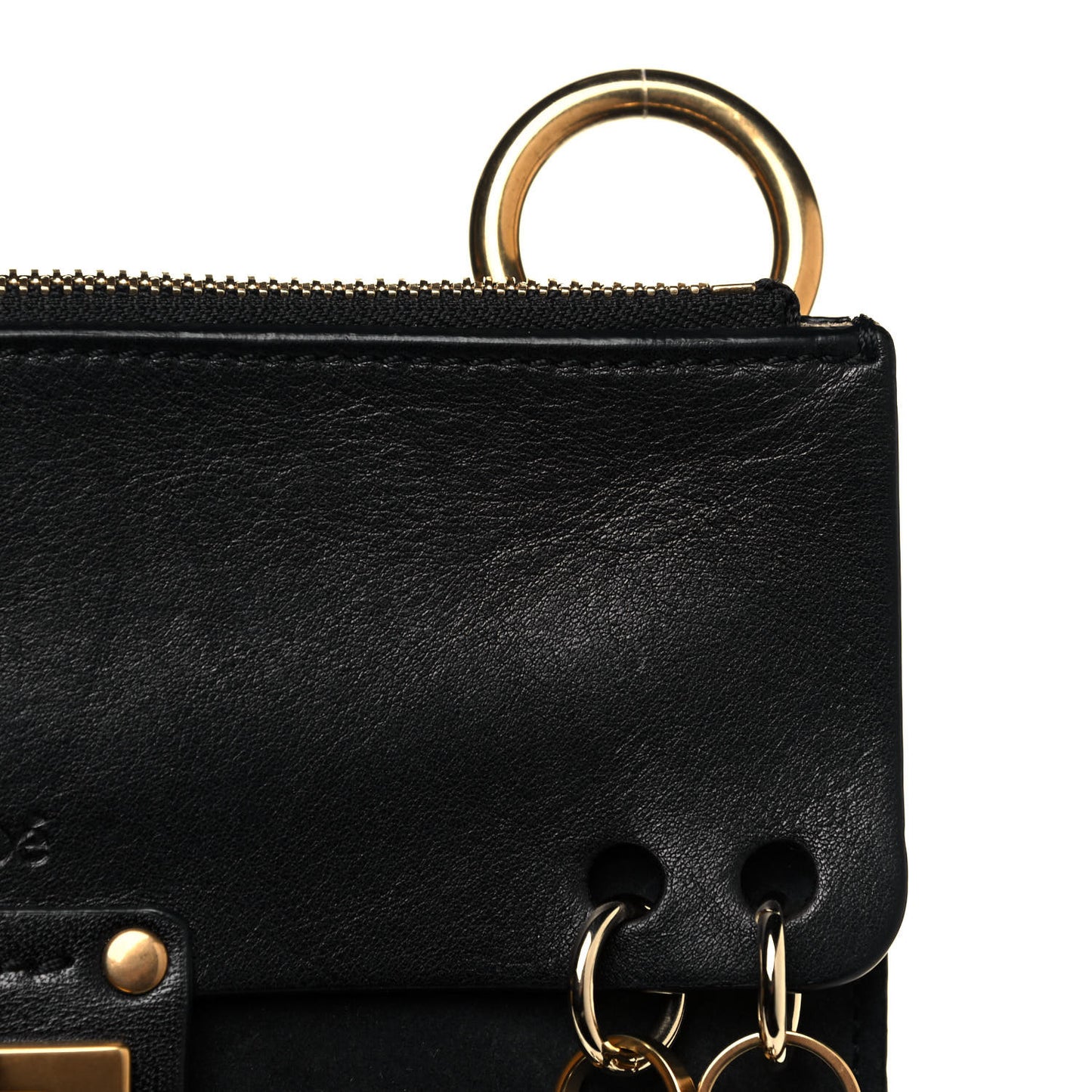 Calfskin Suede Small Jane Fringe Bag Black