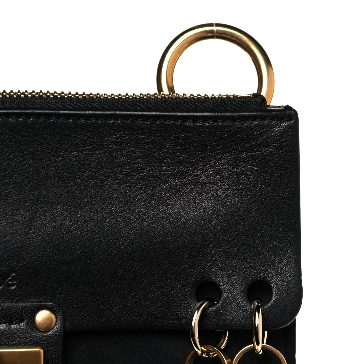 Chloe Calfskin Suede Small Jane Fringe Bag Black 16 of 20