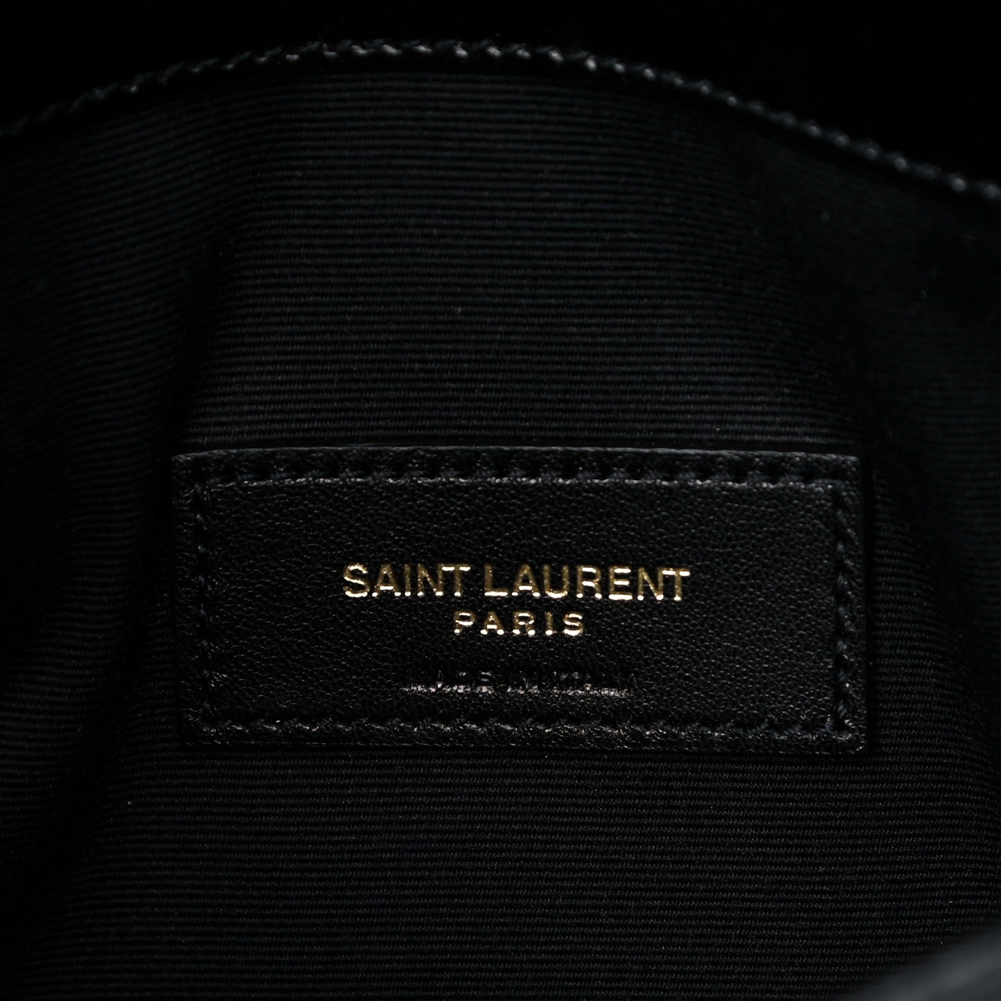 Smooth Shiny Calfskin Monogram Uptown Pouch Black