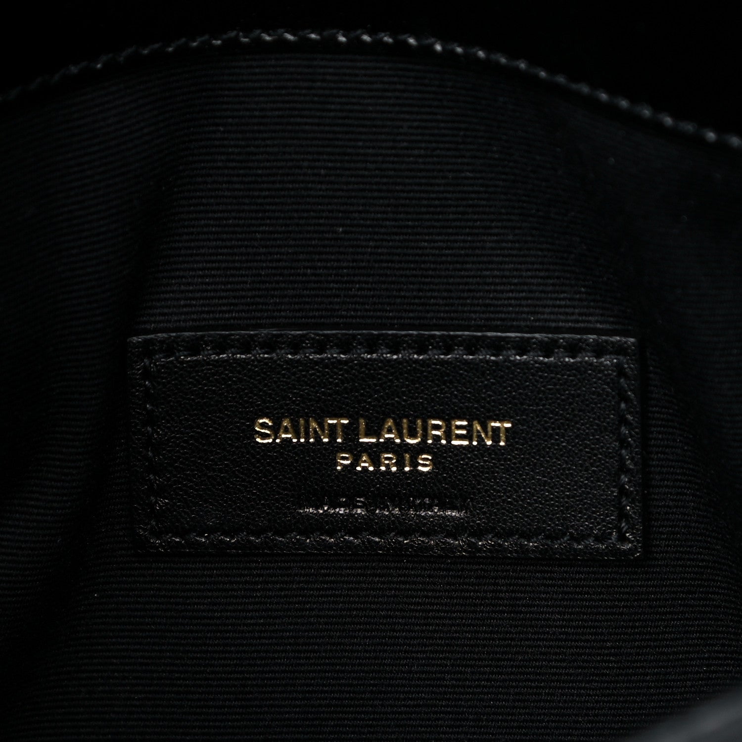 Saint Laurent Smooth Shiny Calfskin Monogram Uptown Pouch Black 7 of 16