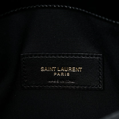 Saint Laurent Smooth Shiny Calfskin Monogram Uptown Pouch Black 7 of 16