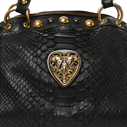 Gucci Snakeskin Large Babouska Dome Satchel Black 8 of 10