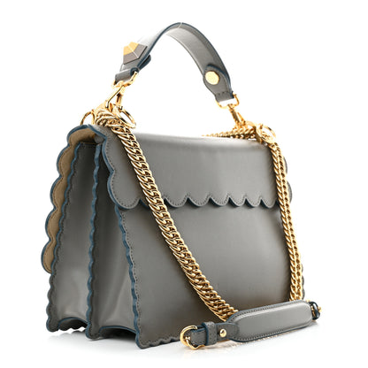 Fendi Vitello Liberty Scalloped Studded Kan I Shoulder Bag Argilla 3 of 11