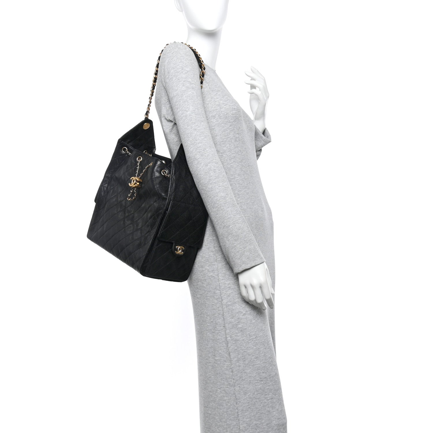 Chanel Caviar Quilted Medium Chanel 25 Handbag Black 2 of 11