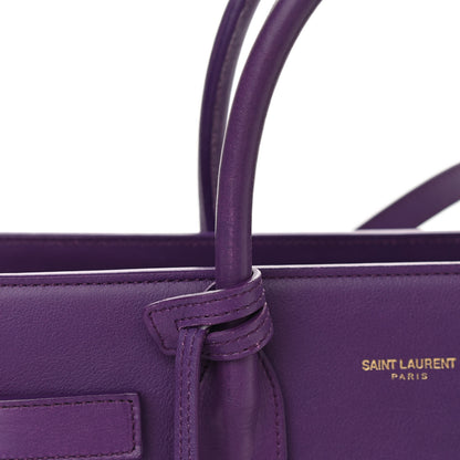 Saint Laurent Calfskin Baby Sac de Jour Purple 14 of 15