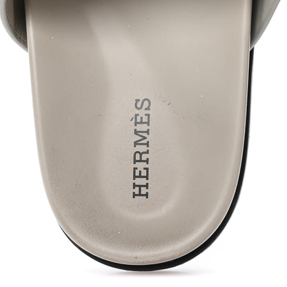 Hermes Calfskin Womens Chypre Sandals 36.5 Beige Esquisse 8 of 10