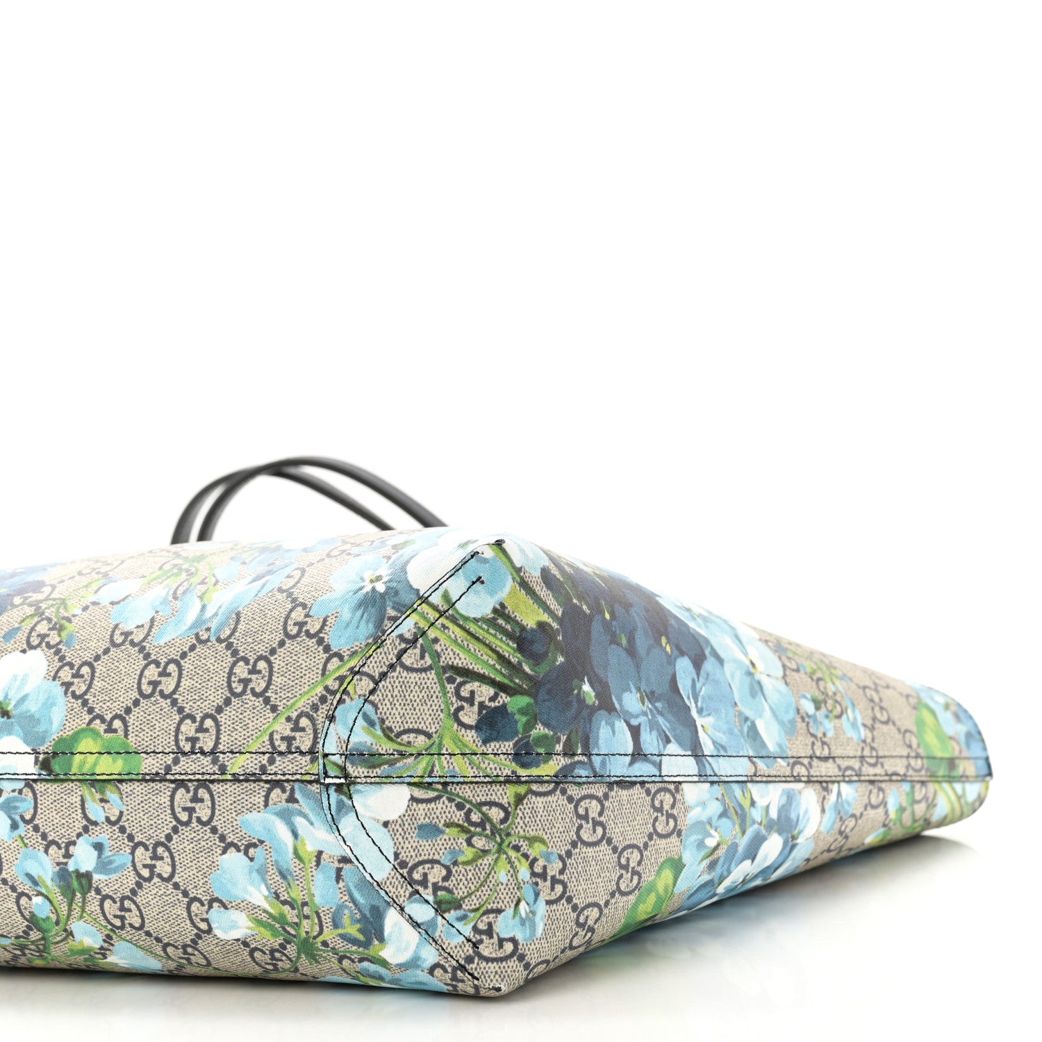 Gucci GG Supreme Monogram Blooms Medium Reversible Tote Beige Blue Navy 15 of 15