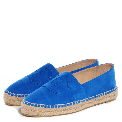 Chanel Suede Double Sole Espadrilles Blue 38 3 of 8